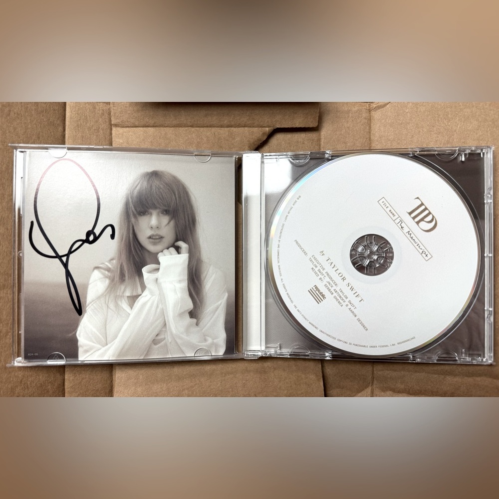 The Tortured Poets Department TTPD Taylor Swift Signed CD